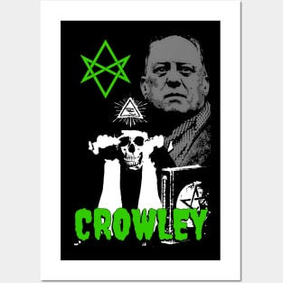 Aleister Crowley Skull Design Posters and Art